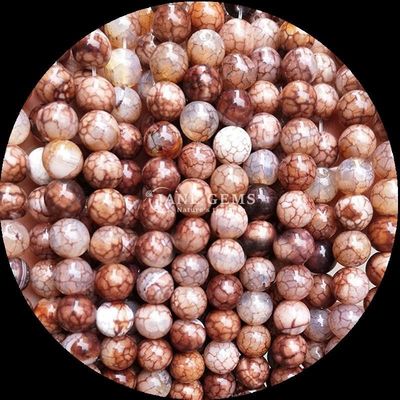 Đá thiên nhiên Bead cắt tròn lửa Agate lỏng Bead sợi cho trang trí quần áo đinh
