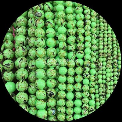Đá đốm được đánh bóng để trang trí hình tròn 8mm kích thước