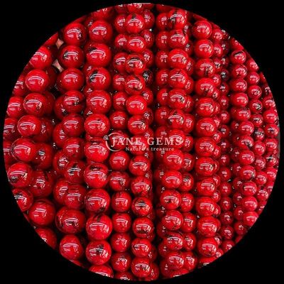 Đá đốm được đánh bóng để trang trí hình tròn 8mm kích thước