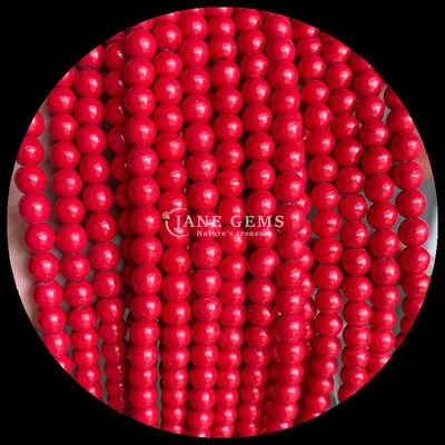 8mm Đá đốm đánh bóng hạt cho đồ trang sức làm đồ dùng, nhiều màu sắc màu ngọc lam lỏng