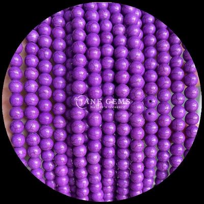 8mm Đá đốm đánh bóng hạt cho đồ trang sức làm đồ dùng, nhiều màu sắc màu ngọc lam lỏng