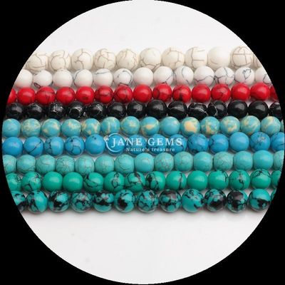 Làm đồ trang sức tự làm cắt tròn đá quý sợi hạt ngọc bạch tuộc 8mm kích thước và màu sắc khác nhau