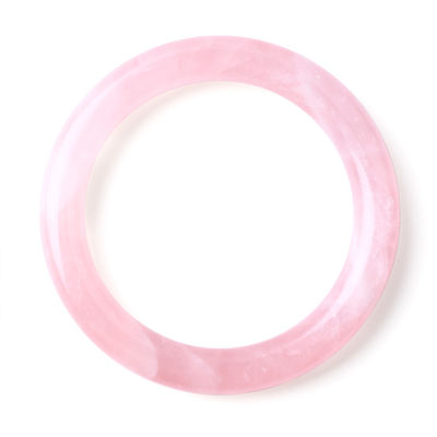 Đá tinh thể tự nhiên Đá bóng màu hồng Rose Quartz Bangle đồ trang sức tinh thể Cho quà sinh nhật