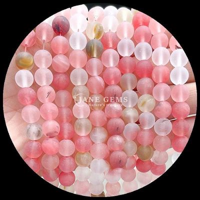 Viên ngọc trai đa màu 8mm Various Frosted Loose Round Bead Strands cho việc làm vòng tay và vòng cổ
