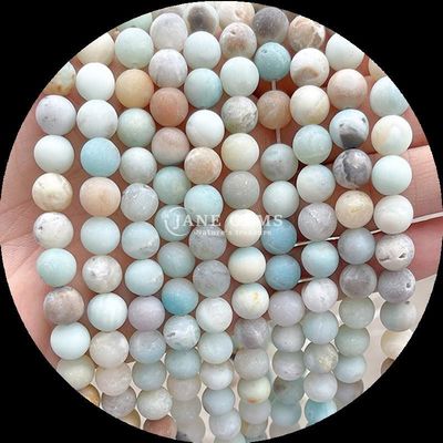 Viên ngọc trai đa màu 8mm Various Frosted Loose Round Bead Strands cho việc làm vòng tay và vòng cổ