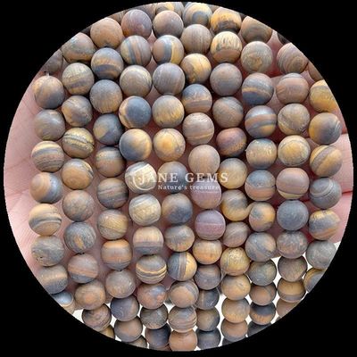 Viên ngọc trai đa màu 8mm Various Frosted Loose Round Bead Strands cho việc làm vòng tay và vòng cổ