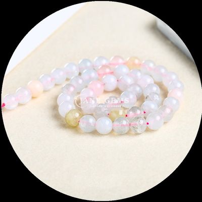Đá đắt đỏ cắt tròn màu sắc khác nhau Chalcedony Loose Bead Strands hoàn hảo cho sáng tạo đồ trang sức DIY