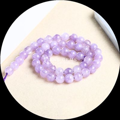 Đá hình tròn được đánh bóng Đá có màu sắc khác nhau Chalcedony Dây hạt lỏng cho đồ trang sức