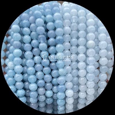 Đá quý tự nhiên hạt trong nhiều màu sắc khác nhau tròn Chalcedony lỏng chuỗi hạt hoàn hảo cho các nhà thiết kế đồ trang sức