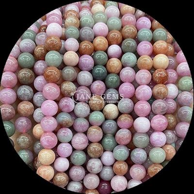 Đá quý tự nhiên hạt trong nhiều màu sắc khác nhau tròn Chalcedony lỏng chuỗi hạt hoàn hảo cho các nhà thiết kế đồ trang sức