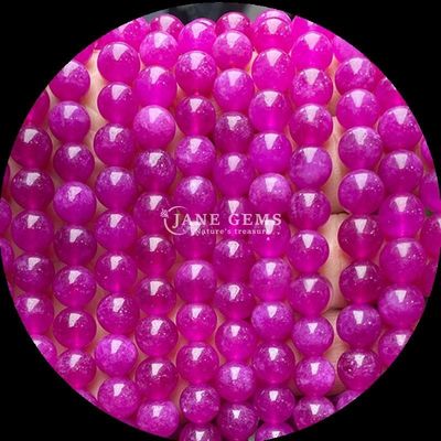 Đá đúc tròn hạt đinh nhiều màu sắc Chalcedony dây đinh đinh lỏng phù hợp cho vòng đeo tay từ nguồn gốc