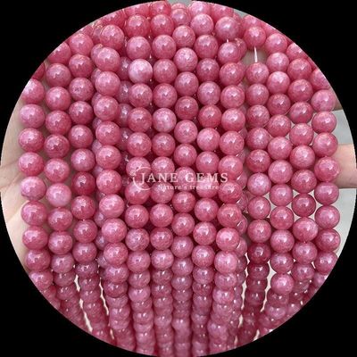Đá quý hình tròn và nhiều màu sắc khác nhau Chalcedony Loose Bead Strands hoàn hảo cho đồ trang sức DIY