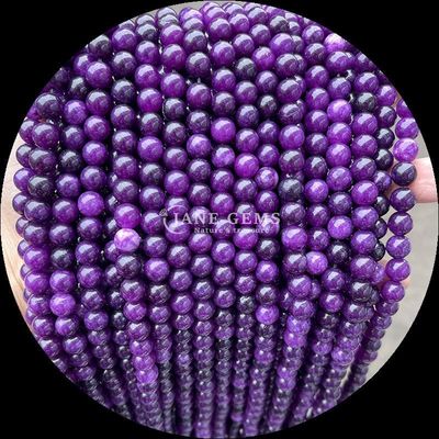 Đá quý hình tròn và nhiều màu sắc khác nhau Chalcedony Loose Bead Strands hoàn hảo cho đồ trang sức DIY