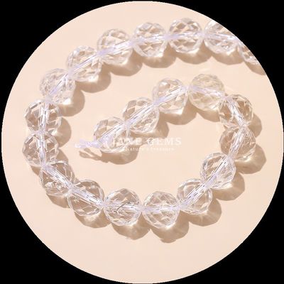 Đá quý hình dạng tròn hạt Rose Quartz tinh thể Quartz tròn mặt lỏng hạt cho bộ sưu tập đồ trang sức thanh lịch
