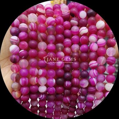 8mm Natural Gemstone Beads Gems Bead Various Banded Agate Frosted Loose Bead Strands cho các phụ kiện bằng ngọc thủ công