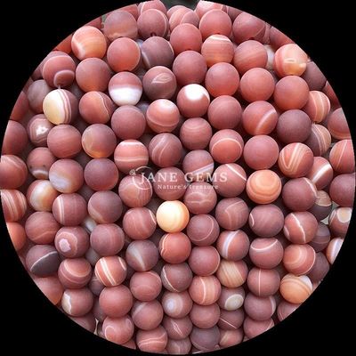 8mm Natural Gemstone Beads Gems Bead Various Banded Agate Frosted Loose Bead Strands cho các phụ kiện bằng ngọc thủ công