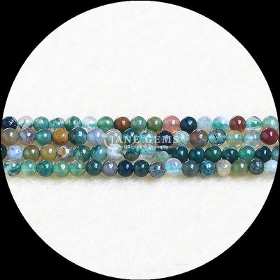 Màu sắc khác nhau đá quý hạt cắt tròn nhỏ Tourmaline tinh thể lỏng chuỗi hạt
