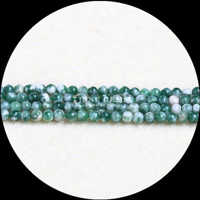 Đá đá quý tự nhiên làm lành tinh thể 8mm cắt tròn Đỏ Jasper Grannet Strands