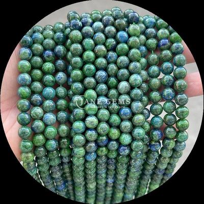 Hình dạng tròn đá quý hạt hoàn hảo cho vòng đeo tay Various loại đá Dragon máu Ấn Độ Agate lỏng tròn đá quý hạt dây