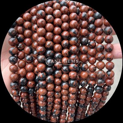 Hình dạng tròn đá quý hạt hoàn hảo cho vòng đeo tay Various loại đá Dragon máu Ấn Độ Agate lỏng tròn đá quý hạt dây