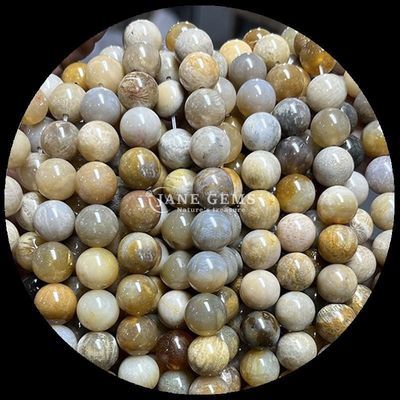 Hình dạng tròn đá quý hạt hoàn hảo cho vòng đeo tay Various loại đá Dragon máu Ấn Độ Agate lỏng tròn đá quý hạt dây