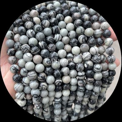 Hình dạng tròn Ngọc quý hạt Ngọc quý tự nhiên Ngọc quý được đánh bóng Rhodonite Lòng đinh lỏng cho bộ sưu tập đồ trang sức tinh tế