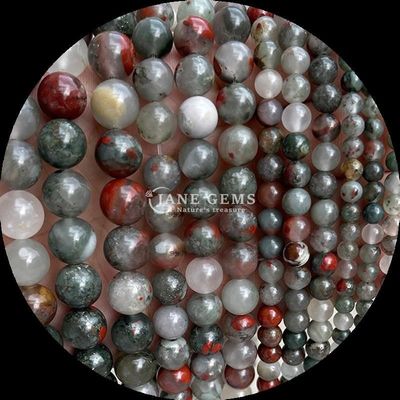 Đá quý cắt tròn Đá quý hạt Zebra Jasper Mahagony Obsidian Các loại khác nhau Đá chữa bệnh tinh thể Dây hạt lỏng cho phụ kiện thủ công