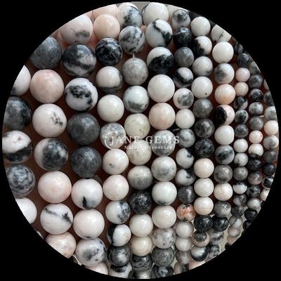 Đá quý cắt tròn Đá quý hạt Zebra Jasper Mahagony Obsidian Các loại khác nhau Đá chữa bệnh tinh thể Dây hạt lỏng cho phụ kiện thủ công