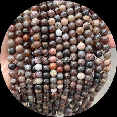 Hình dạng tròn hạt đá quý màu sắc đa dạng Indian Agate Unakite Crystal Healing Stone Loose Bead Strands cho nhu cầu làm đồ trang sức của bạn