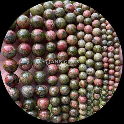 Hình dạng tròn hạt đá quý màu sắc đa dạng Indian Agate Unakite Crystal Healing Stone Loose Bead Strands cho nhu cầu làm đồ trang sức của bạn
