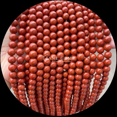 Kỹ thuật đánh bóng cắt tròn Ngọc quý hạt trong đá chữa bệnh tinh thể đa màu Đá Dalmatian Jasper đá dung nham Sợi hạt lỏng cho phụ kiện tóc có hạt