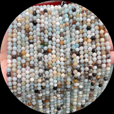 Hình dạng tròn nhiều màu hạt đá quý tinh thể tự nhiên chữa bệnh Rose Quartz, Lapis Lazuli mặt lỏng dây đeo hạt cho đồ trang sức DIY